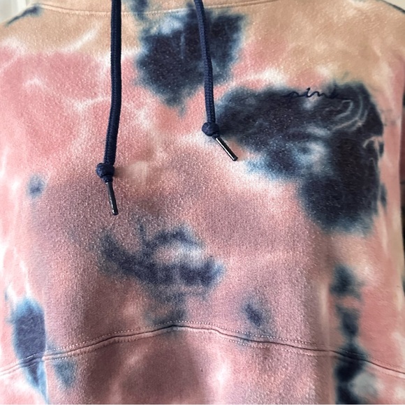 Victorias Secret Pink Cowl Sweater Varsity Large Ensign Beige Tie Dye Sz Large - Picture 13 of 15